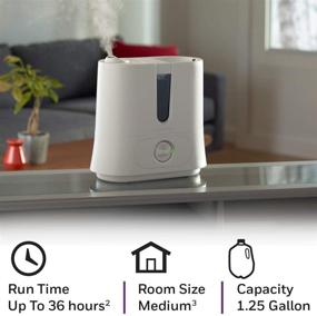 img 1 attached to 🏡 Honeywell Easy to Care Removable Top Fill Ultrasonic Humidifier - 1.25 Gallons, White – Efficient Home Humidification Solution