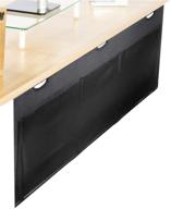 🖥️ enhance productivity with vivo black 60 inch under desk privacy and cable management organizer sleeve, wire hider kit panel system desk-skirt-60 logo