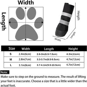 img 2 attached to 🐾 Винтчук Водонепроницаемые собачьи ботинки с отражающим ремешком - антискользящая резиновая обувь для защиты лапы (4 шт)