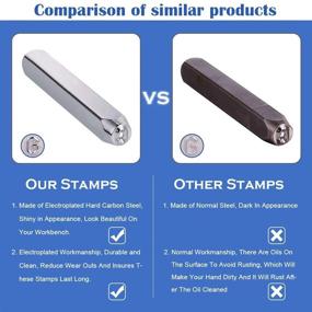 img 3 attached to 🐾 BENECREAT 6mm 1/4" Paws Metal Design Stamps Punch Stamping Tool - High-Quality Electroplated Hard Carbon Steel Tool for Metal, Jewelry, Leather, and Wood Stamping