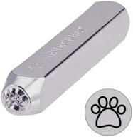 🐾 benecreat 6mm 1/4" paws metal design stamps punch stamping tool - high-quality electroplated hard carbon steel tool for metal, jewelry, leather, and wood stamping logo