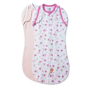 img 4 attached to 👶 SwaddleMe Arms Free Convertible Pod - Large Size, 3-6 Months, 2-Pack (Tumbling Tulips): Ultimate Comfort and Versatility for Your Baby