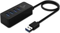 nexigo 4-портовый usb 3.0 хаб с удлиненным кабелем - идеально подходит для macbook, mac pro, imac, surface pro и других устройств! логотип