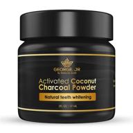 🦷 swedish-made george jr beauty activated charcoal teeth whitening with organic coconut charcoal - freshens breath and remineralizes teeth - anti-bacterial tooth powder logo