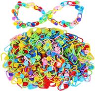 🧶 500-piece colorful knitting marker clips - crochet stitch markers & stitch counter for diy craft - plastic safety pins logo