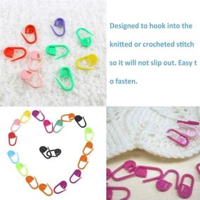 img 1 attached to 🧶 500-Piece Colorful Knitting Marker Clips - Crochet Stitch Markers & Stitch Counter for DIY Craft - Plastic Safety Pins
