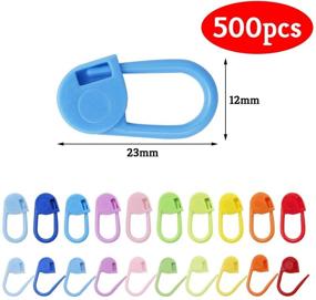 img 3 attached to 🧶 500-Piece Colorful Knitting Marker Clips - Crochet Stitch Markers & Stitch Counter for DIY Craft - Plastic Safety Pins