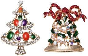 img 4 attached to Frosty Snowman Sparkle: SELOVO Austrian Crystal Brooch Pin for Elegant Costume Jewelry