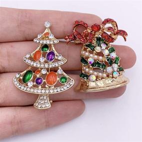 img 2 attached to Frosty Snowman Sparkle: SELOVO Austrian Crystal Brooch Pin for Elegant Costume Jewelry