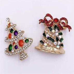 img 3 attached to Frosty Snowman Sparkle: SELOVO Austrian Crystal Brooch Pin for Elegant Costume Jewelry