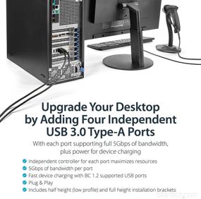 img 3 attached to Enhanced Performance 4 Port USB 3.0 PCIe Card with UASP Support and SATA / LP4 Power - PCI Express Adapter Card (PEXUSB3S44V)