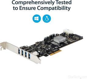 img 2 attached to Enhanced Performance 4 Port USB 3.0 PCIe Card with UASP Support and SATA / LP4 Power - PCI Express Adapter Card (PEXUSB3S44V)