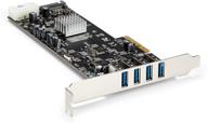 enhanced performance 4 port usb 3.0 pcie card with uasp support and sata / lp4 power - pci express adapter card (pexusb3s44v) логотип