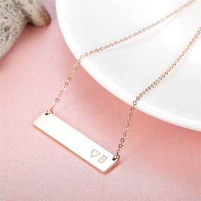 img 1 attached to 👧 Girls' Jewelry - Finrezio Stainless Initial Necklace Alphabet