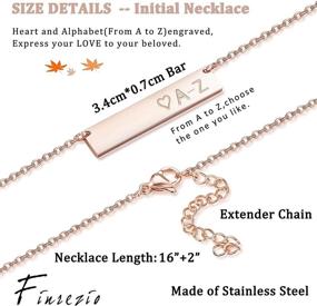 img 3 attached to 👧 Girls' Jewelry - Finrezio Stainless Initial Necklace Alphabet