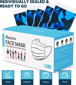 img 3 attached to 🎭 Camouflage 50-Piece Individually Disposable Mask Protectors