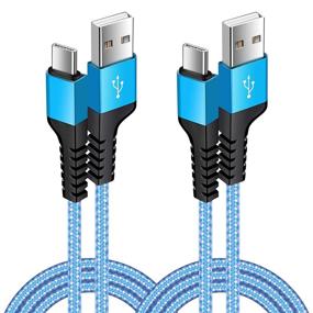 img 4 attached to 🔌 Braided Android Charging Cables for Samsung Devices