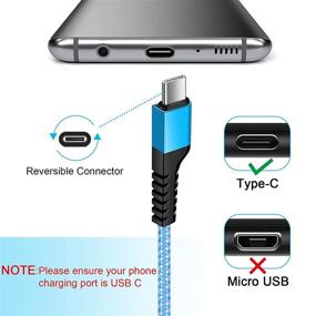 img 1 attached to 🔌 Braided Android Charging Cables for Samsung Devices