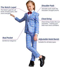 img 3 attached to Discover ELPA Boys' Clothing: Timeless Plaid Suits for Children
