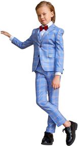 img 4 attached to Discover ELPA Boys' Clothing: Timeless Plaid Suits for Children