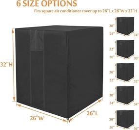 img 3 attached to 🌬️ Premium Foozet Central Air Conditioner Covers for Outside Units - 26x26x32 Dimensions