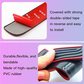 img 2 attached to RUICA Universal Car Door Sill Plate Protectors - 4pcs/Set, Sports Pattern, Entry Guard Sill Scuff Covers, Pedal Protector & Panel Step Guards Included