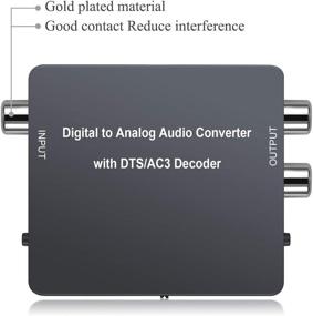 img 1 attached to 🔉 Преобразователь цифрового аудио в аналоговый PROZOR: декодер Dolby / DTS, оптический в аналоговый RCA, адаптер 3,5 мм, поддержка аналогового стереозвука 5.1CH to 2CH