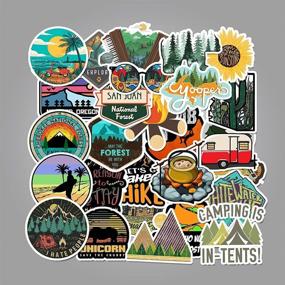 img 2 attached to 🏞️ Vibrant 100-Pack Outdoor Adventure Stickers: Aesthetic Waterproof Vinyl Stickers for Water Bottles, Laptop, Hydroflask, Skateboard & More! Perfect for Teens, Kids, and Girls