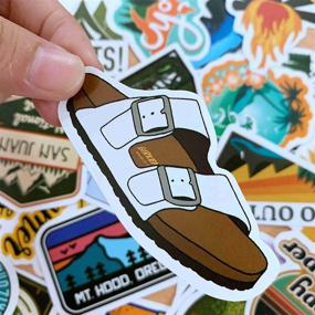 img 1 attached to 🏞️ Vibrant 100-Pack Outdoor Adventure Stickers: Aesthetic Waterproof Vinyl Stickers for Water Bottles, Laptop, Hydroflask, Skateboard & More! Perfect for Teens, Kids, and Girls