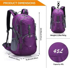 img 3 attached to 🌧️ Stay Dry on Your Outdoor Adventures with G4Free Waterproof Backpacking Mountaineering Backpacks