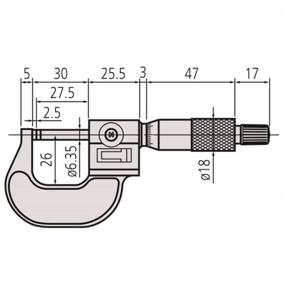 img 1 attached to Mitutoyo 193 111 Micrometer Graduation 0 002Mm