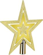 🌟 uratot glitter christmas star tree topper - sparkled plastic 5 pointed star christmas tree top for holiday ornament logo
