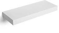 songmics white floating wall shelf 15.7 inch - easy installation for decorative display in corners with invisible bracket support (ulws14wt) logo