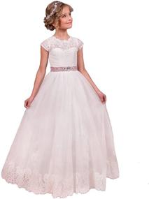img 4 attached to 👗 Sittingley First Communion Dresses - Flower Girls Lace Tulle Gowns