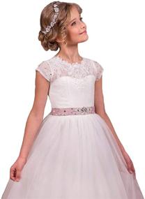 img 2 attached to 👗 Sittingley First Communion Dresses - Flower Girls Lace Tulle Gowns