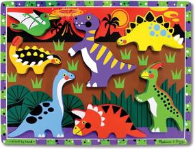 img 4 attached to 🦕 Melissa & Doug Dinosaur Chunky Puzzle: Roaring Fun for Little Hands!