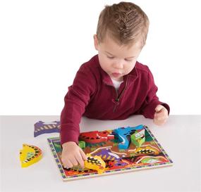 img 2 attached to 🦕 Melissa & Doug Dinosaur Chunky Puzzle: Roaring Fun for Little Hands!