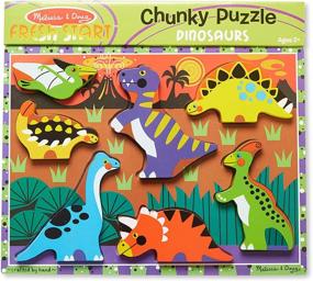 img 3 attached to 🦕 Melissa & Doug Dinosaur Chunky Puzzle: Roaring Fun for Little Hands!