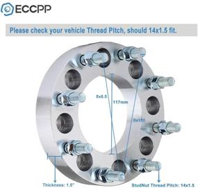 img 3 attached to 🔧 ECCPP 4 шт. 1,5 "адаптеров для увеличения крепежа колес 8 ступенчатых 8x6.5 до 8x180 для грузовиков и внедорожников GM: улучшенная стабильность и подгонка колес