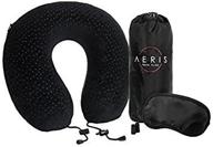 ✈️ aeris memory foam travel pillow for airplanes - top airplane neck pillow for long flights - plane accessories compact bag, ear plugs, eye mask - ideal flight set & gift logo