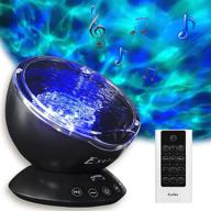 🌊 black ocean wave projector and sound machine: color changing wave light effects with music lamp, perfect for kids and adults bedroom логотип