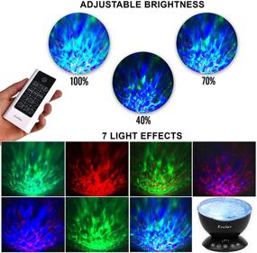 img 2 attached to 🌊 Black Ocean Wave Projector and Sound Machine: Color Changing Wave Light Effects with Music Lamp, Perfect for Kids and Adults Bedroom