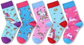 img 2 attached to Zmart Girls Funny Cozy Mermaid, Unicorn & Animal Socks - Cute Gifts for Kids!
