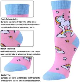 img 1 attached to Zmart Girls Funny Cozy Mermaid, Unicorn & Animal Socks - Cute Gifts for Kids!
