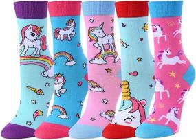 img 4 attached to Zmart Girls Funny Cozy Mermaid, Unicorn & Animal Socks - Cute Gifts for Kids!