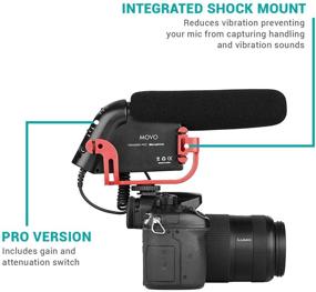 img 2 attached to 🎙️ Movo VXR4000R-PRO Shotgun Microphone: Enhanced Directionality with Shockmount, Audio Filters, Gain Control, and Windscreens