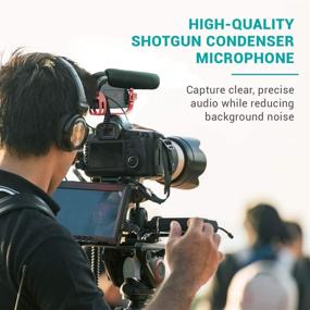 img 3 attached to 🎙️ Movo VXR4000R-PRO Shotgun Microphone: Enhanced Directionality with Shockmount, Audio Filters, Gain Control, and Windscreens