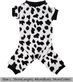 img 3 attached to POPETPOP Cute Pet Dog Costume, Cozy Cotton Puppy Pajamas, Warm Autumn 🐶 Winter Pet Coat Jumpsuit Clothes for Small Dogs and Cats (Cow Spot Pattern)