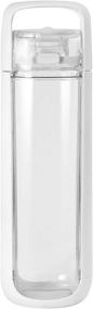 img 4 attached to 🌍 KOR ONE Clear Reusable Water Bottle – BPA Free I 750mL I 25 Oz I Safe & Non-Toxic I Sustainable & Eco-Friendly I Leak Proof I One Click Cap with Handle I Wide Mouth I Ideal for Travel & Workouts (Polar White, 750 ml)