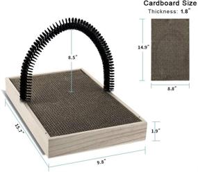 img 3 attached to ale pomos Pet Fur Grooming Cat Scratching Pads: Self-Groomer, Massager & Scratcher Toy for Cats - Wooden Tray Included